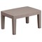 Merrick Lane Malmok Outdoor Coffee Table Faux Rattan Wicker Pattern Resin All-Weather Patio Coffee Table With Wood Plank Top Design